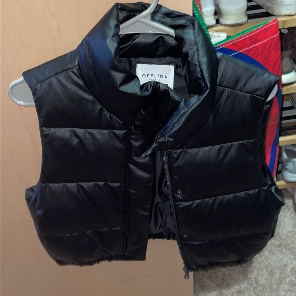 Offline Black Puffer Vest
